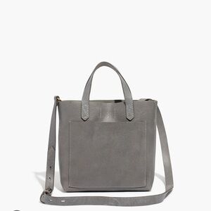 NWT Madewell Small Leather Transport Crossbody in Stonewall Gray